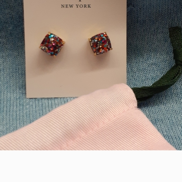 Kate Spade Multicolored Glitter Earrings NWT - Picture 3 of 9